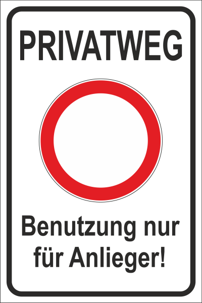 Hinweisschild Privatweg